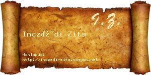 Inczédi Zita névjegykártya